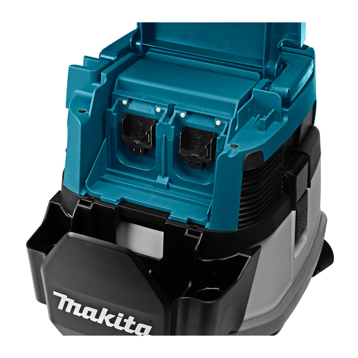 Máy hút bụi Makita DVC863L dùng Pin 18V x2 LXT, dung tích 8L, lực hút 9.8kPa, bộ lọc HEPA (hút khô)