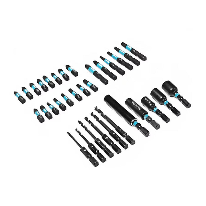 Bộ mũi vặn vít và mũi khoan kim loại Impact Black 35 chi tiết Makita E-06638, đuôi lục giác 6.35mm ( Cấp 3 sao )