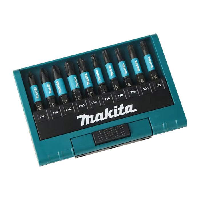 Bộ 10 mũi vặn vít tổng hợp Impact Black Makita E-14233 đuôi lục giác 6.35mm ( 1/4 inch ) ( Cấp 3 sao )