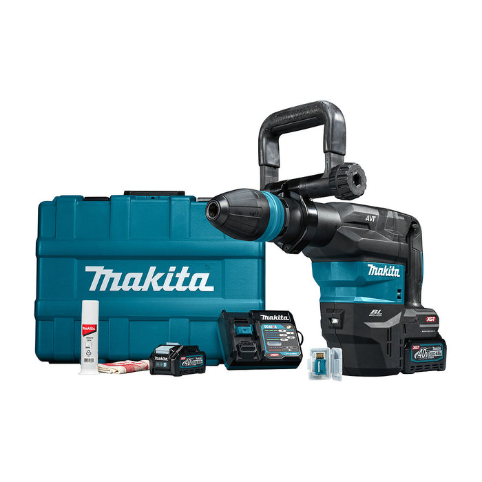 Máy đục bê tông Makita HM001G dùng Pin 40Vmax XGT, đuôi gài SDS-Max, công nghệ AVT, AWS