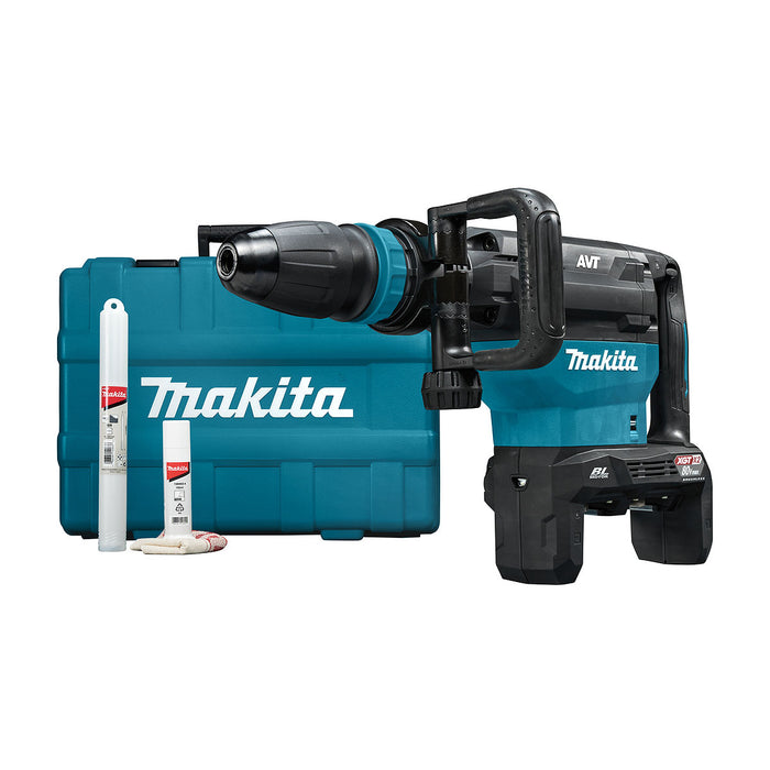 Máy đục bê tông Makita HM002G dùng Pin 40Vmax x2 XGT, đuôi gài SDS-Max, công nghệ AVT, AWS