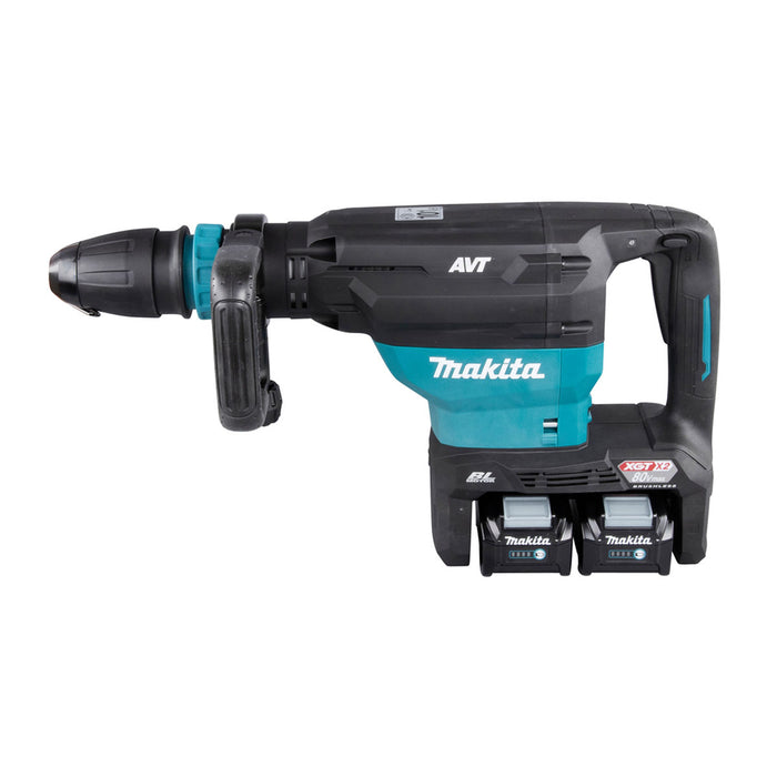 Máy đục bê tông Makita HM002G dùng Pin 40Vmax x2 XGT, đuôi gài SDS-Max, công nghệ AVT, AWS