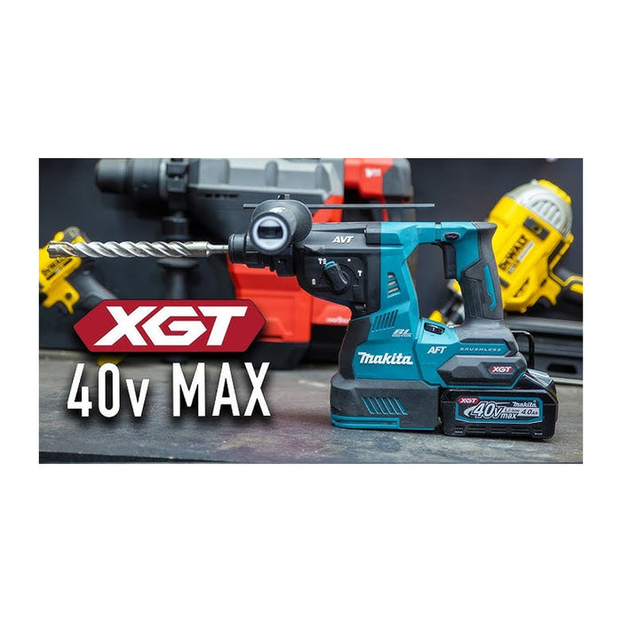 Máy khoan bê tông 3 chức năng Makita HR001G dùng Pin 40Vmax XGT, đuôi gài SDS-Plus, công nghệ AVT, AFT, AWS