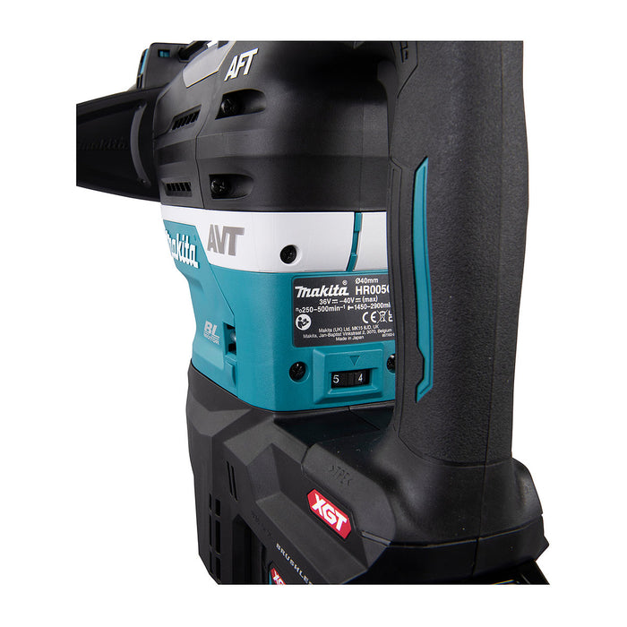 Máy khoan bê tông Makita HR005G dùng Pin 40Vmax XGT, đuôi gài SDS-Max công nghệ AFT, AVT, AWS