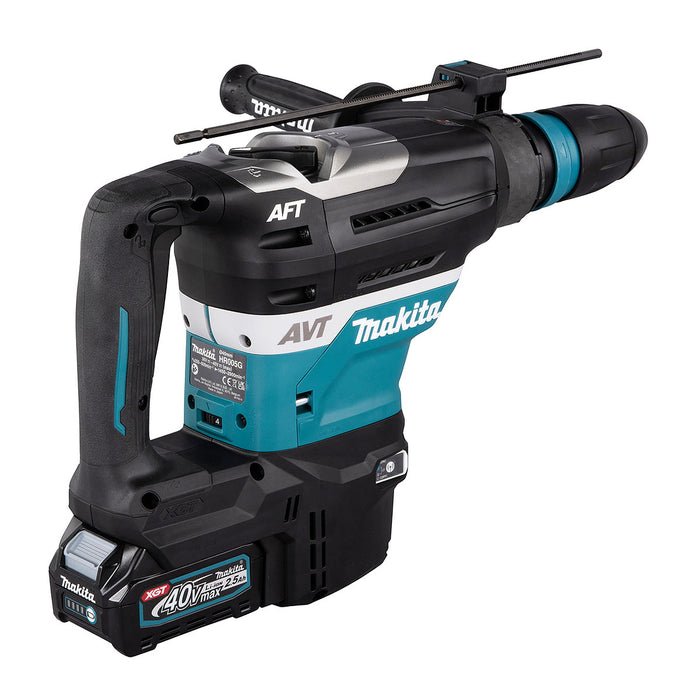 Máy khoan bê tông Makita HR005G dùng Pin 40Vmax XGT, đuôi gài SDS-Max công nghệ AFT, AVT, AWS