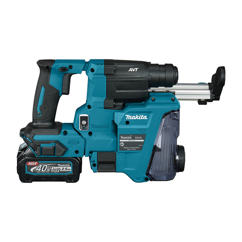 Máy khoan bê tông 3 chức năng Makita HR010G dùng pin 40Vmax XGT đuôi gài SDS-Plus. công nghệ AVT, AWS