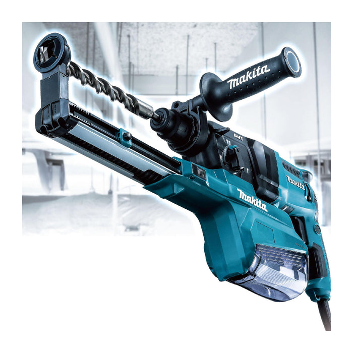 Máy khoan bê tông 3 chức năng Makita HR2651 công suất 800W đuôi gài SDS-Plus, đi kèm hệ thống hút bụi, công nghệ chống rung AVT