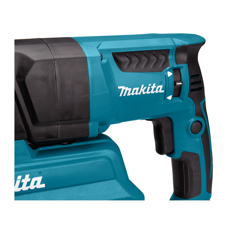 Máy khoan bê tông 3 chức năng Makita HR2653 công suất 800W đuôi gài SDS-Plus, đi kèm hệ thống hút bụi, công nghệ chống rung AVT
