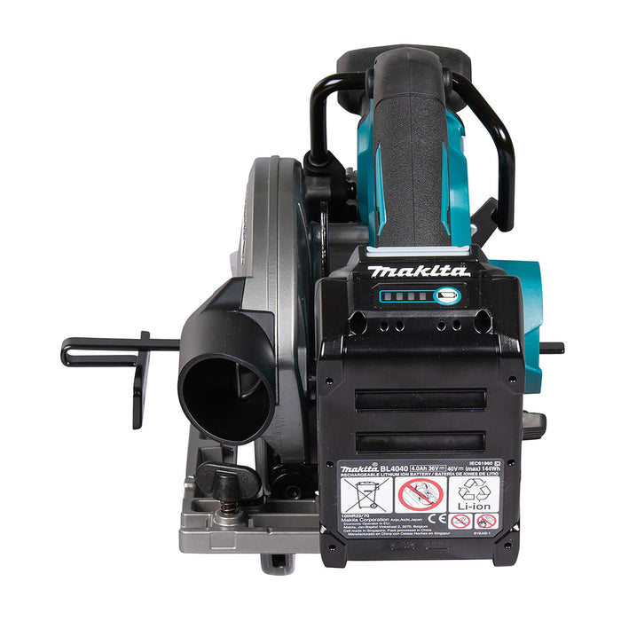 Máy cưa đĩa Makita HS012G dùng Pin 40Vmax XGT, đường kính lưỡi 165mm công nghệ AWS, vị trí lưỡi bên trái tay cầm