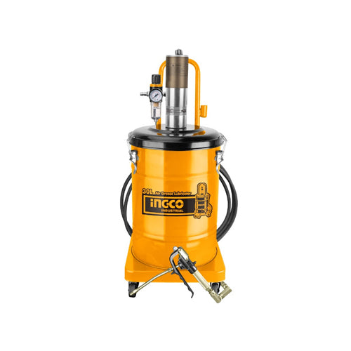 Máy bôi trơn dầu mỡ bằng khí nén Ingco AGL02301 dung tích 30L, áp suất tối đa 400 bar
