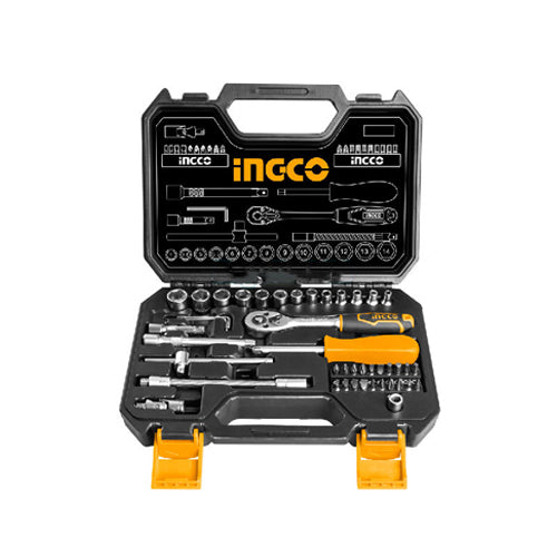 Bộ 45 đầu tuýp 1/4 inch và cần 2 chiều INGCO HKTS14451