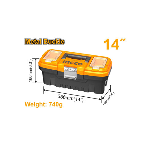 Hộp nhựa đựng công cụ (khóa kim loại) 14 inch INGCO PBX1402