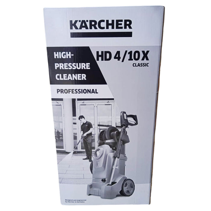 Máy xịt rửa áp lực cao, dòng công nghiệp Karcher HD 4/10 X Classic *KAP công suất 1800W, áp lực tối đa 145 bar