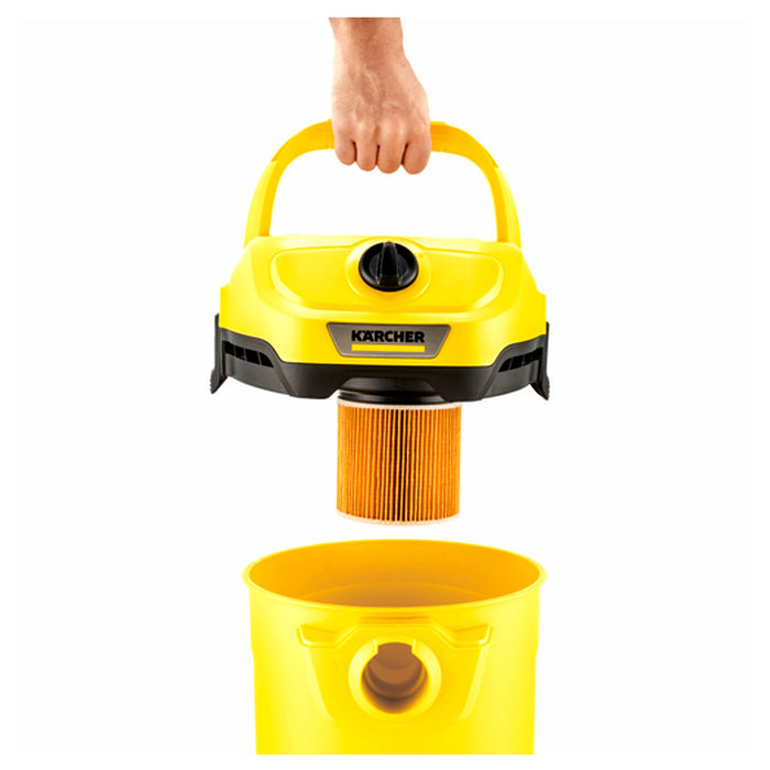 Máy hút bụi Karcher WD 2 Plus V công suất 1000W, lực hút 220mbar, dung tích 12L ( Hút khô & nước )