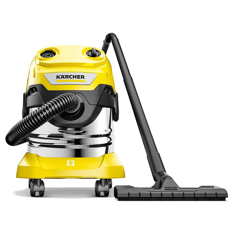 Máy hút bụi, chất liệu Inox Karcher WD 4 S công suất 1100W, lực hút 240mbar, dung tích 20L ( Hút khô & nước )