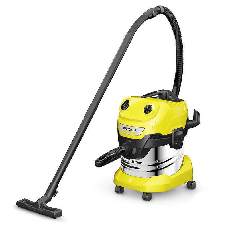 Máy hút bụi, chất liệu Inox Karcher WD 4 S công suất 1100W, lực hút 240mbar, dung tích 20L ( Hút khô & nước )
