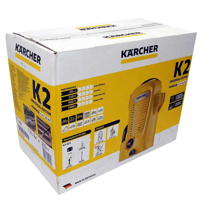 Máy xịt rửa áp lực cao Karcher K 2 Universal Edition OJ công suất 1400W, áp lực tối đa 110 bar