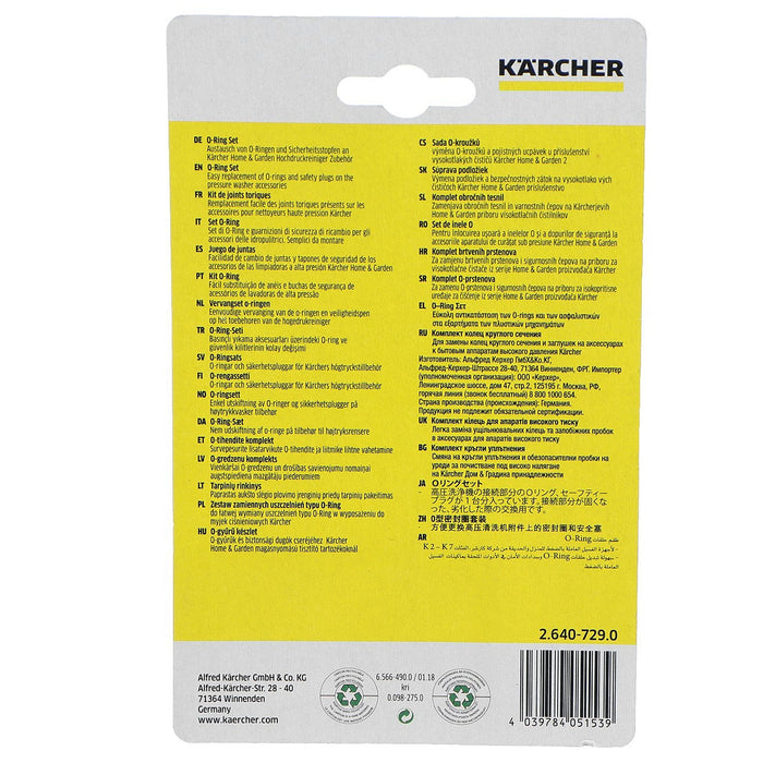 Bộ gioăng cao su thay thế Karcher 2.640-729.0