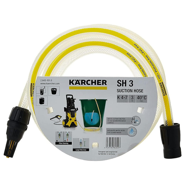 Dây hút nước dùng cho máy xịt rửa áp lực cao Karcher chiều dài từ 3m - 5m