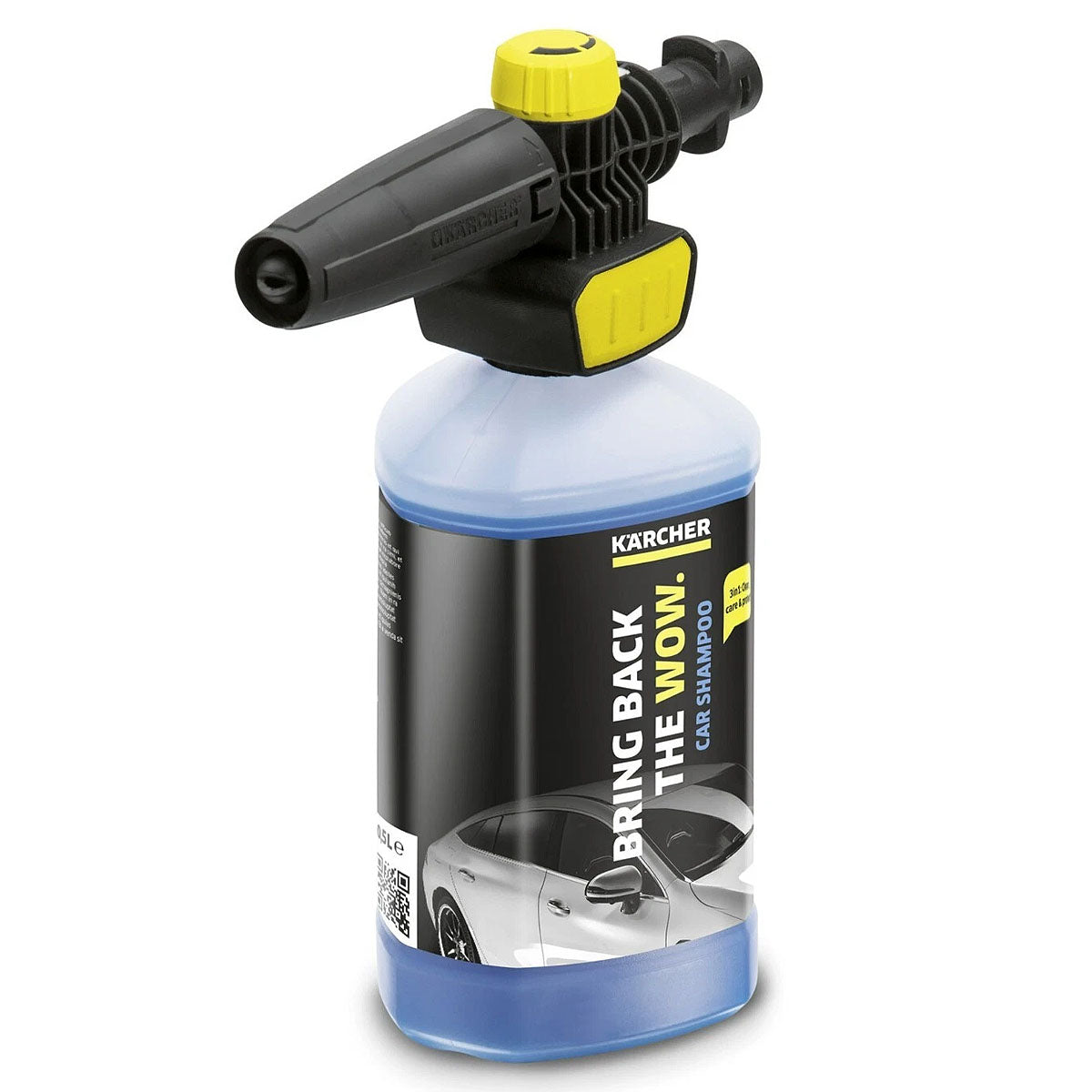 Đầu phun tạo bọt kết nối nhanh kèm dung dịch tẩy rửa đa năng 3 trong 1 Karcher Connect 'n' Clean FJ 10