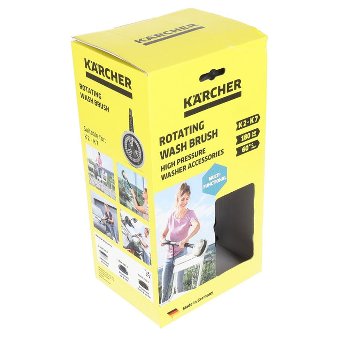 Đầu phun xịt rửa áp lực cao dạng bàn chải xoay tròn lông mềm Karcher WB 120 dùng cho các bề mặt nhạy cảm