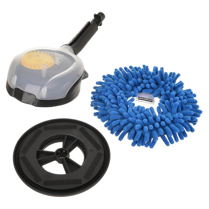 Đầu phun xịt rửa áp lực cao dạng bàn chải xoay tròn chất liệu sợi dệt microfibre mềm Karcher WB 120 Car & Bike