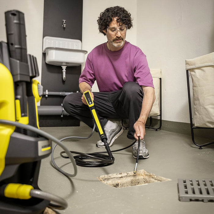 Dây thông tắc đường ống, dùng cho máy xịt rửa áp lực cao Karcher chiều dài từ 7.5m - 15m