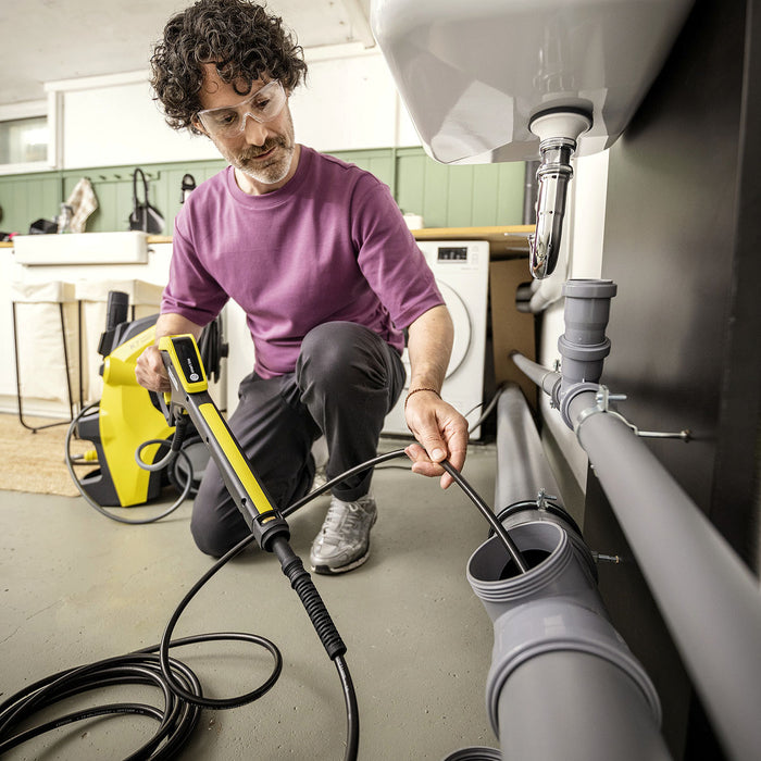 Dây thông tắc đường ống, dùng cho máy xịt rửa áp lực cao Karcher chiều dài từ 7.5m - 15m