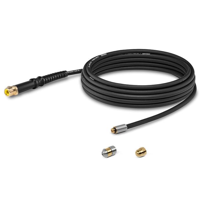 Dây thông tắc đường ống, dùng cho máy xịt rửa áp lực cao Karcher chiều dài từ 7.5m - 15m