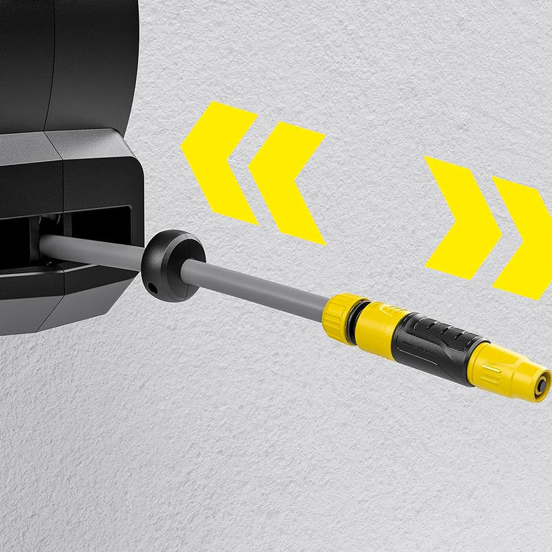 Bộ dây nước kèm hộp lưu trữ treo tường, thu dây tự động Karcher HBX 4.15 Automatic chiều dài dây 15m