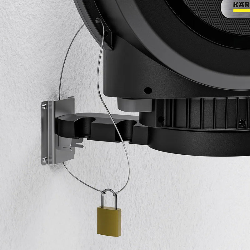 Bộ dây nước kèm hộp lưu trữ treo tường, thu dây tự động Karcher HBX 4.15 Automatic chiều dài dây 15m