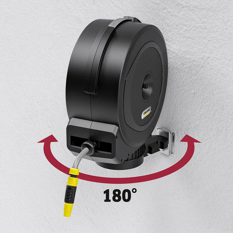 Bộ dây nước kèm hộp lưu trữ treo tường, thu dây tự động Karcher HBX 4.15 Automatic chiều dài dây 15m