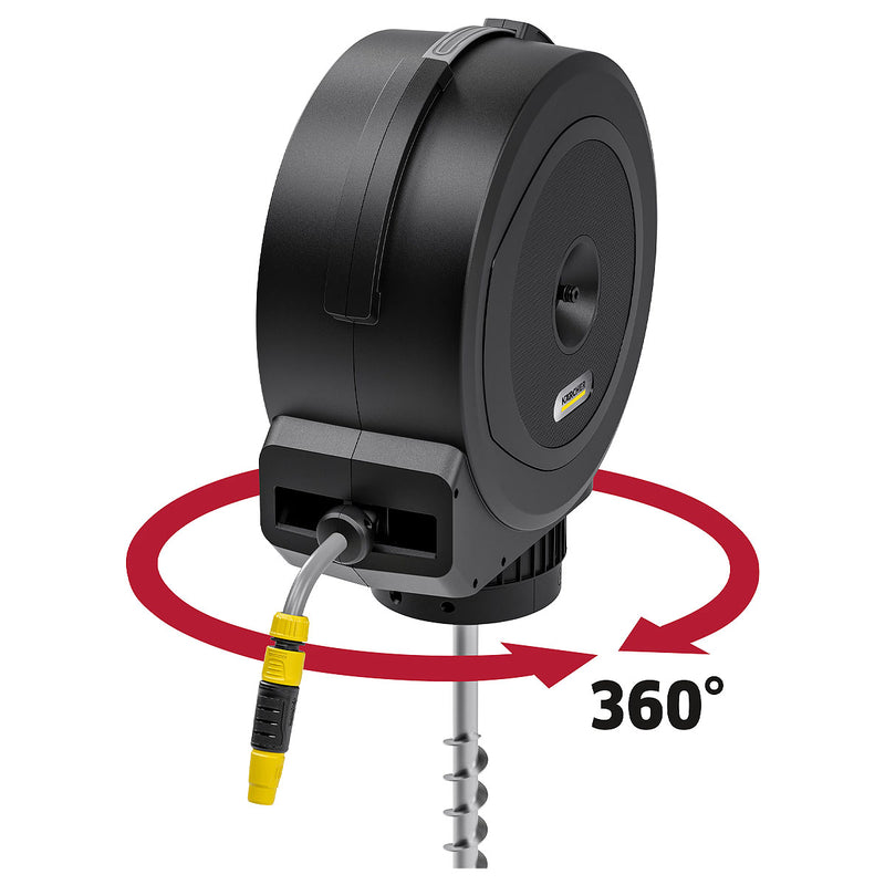 Bộ dây nước kèm hộp lưu trữ treo tường, thu dây tự động Karcher HBX 5 Automatic chiều dài dây từ 25m - 35m