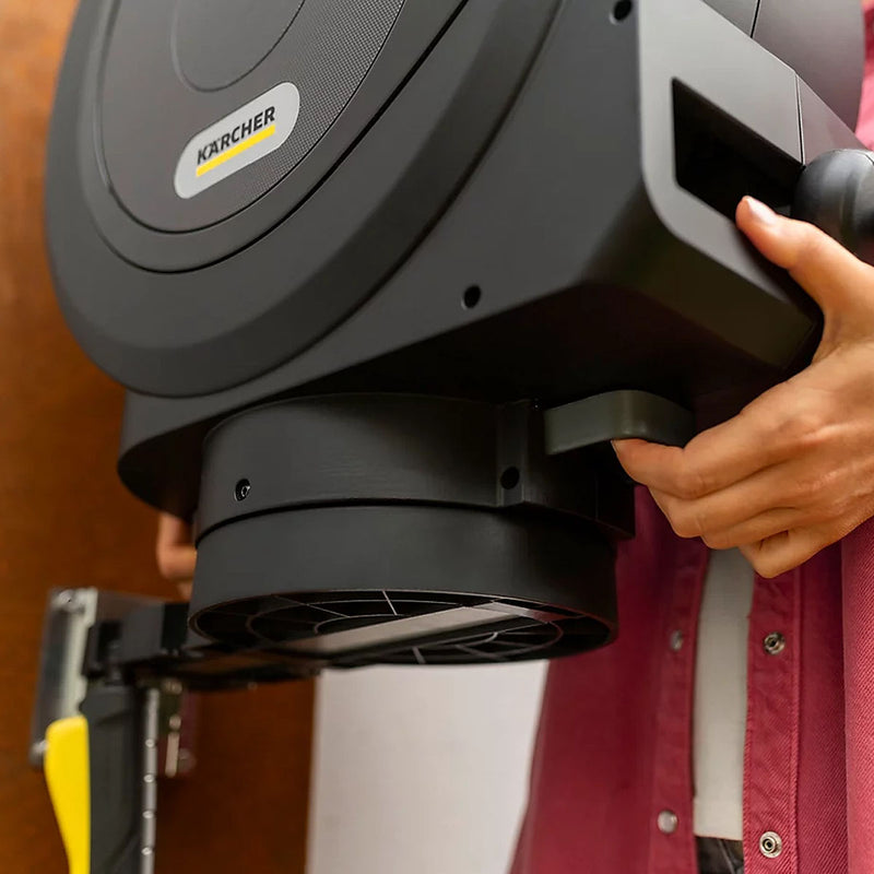 Bộ dây nước kèm hộp lưu trữ treo tường, thu dây tự động Karcher HBX 5 Automatic chiều dài dây từ 25m - 35m