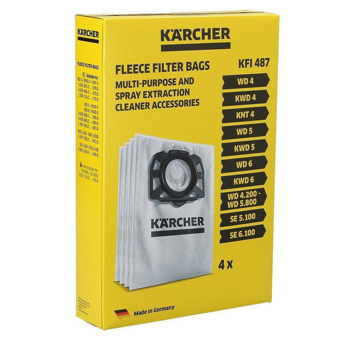 Hộp 4 túi lọc bụi vải Karcher KFI 487