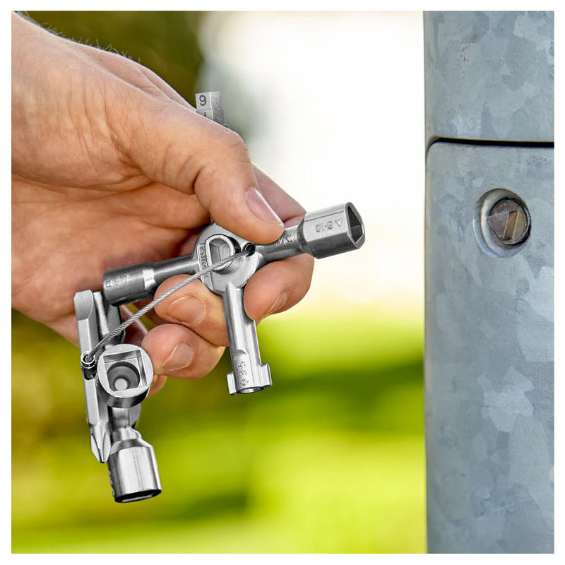 Bộ chìa khóa đa năng, chuyên dùng mở tủ điện công nghiệp TwinKey KNIPEX 00 11 01 chiều dài 92mm