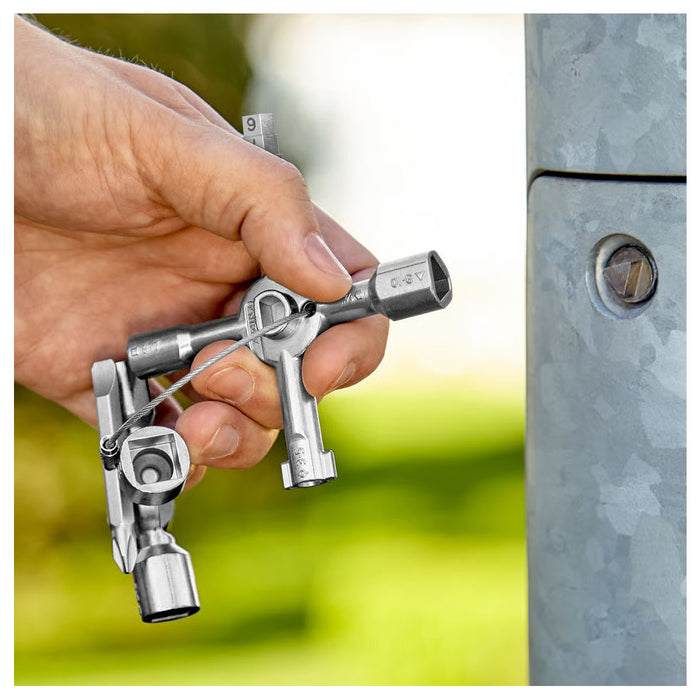 Bộ chìa khóa đa năng, chuyên dùng mở tủ điện công nghiệp TwinKey KNIPEX 00 11 01 chiều dài 92mm