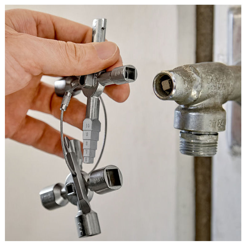 Bộ chìa khóa đa năng, chuyên dùng mở tủ điện công nghiệp TwinKey KNIPEX 00 11 01 chiều dài 92mm