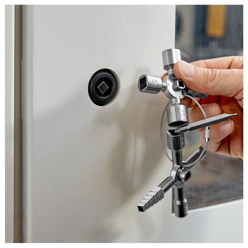 Bộ chìa khóa đa năng, chuyên dùng mở tủ điện công nghiệp TwinKey KNIPEX 00 11 01 chiều dài 92mm