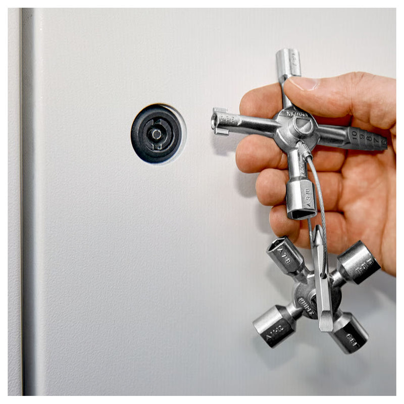 Bộ chìa khóa đa năng, chuyên dùng mở tủ điện công nghiệp TwinKey KNIPEX 00 11 01 chiều dài 92mm