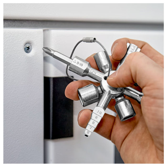 Bộ chìa khóa đa năng, chuyên dùng mở tủ điện công nghiệp TwinKey KNIPEX 00 11 01 chiều dài 92mm