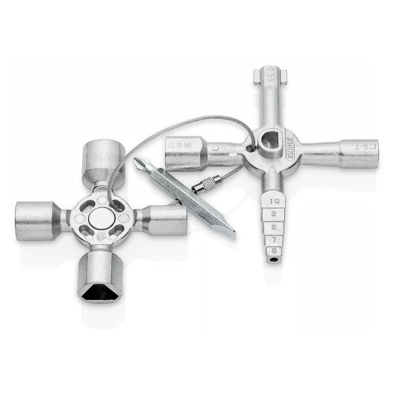 Bộ chìa khóa đa năng, chuyên dùng mở tủ điện công nghiệp TwinKey KNIPEX 00 11 01 chiều dài 92mm