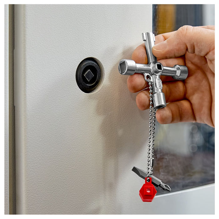 Bộ chìa khóa đa năng, chuyên dùng mở tủ điện công nghiệp KNIPEX 00 11 03 chiều dài 76mm
