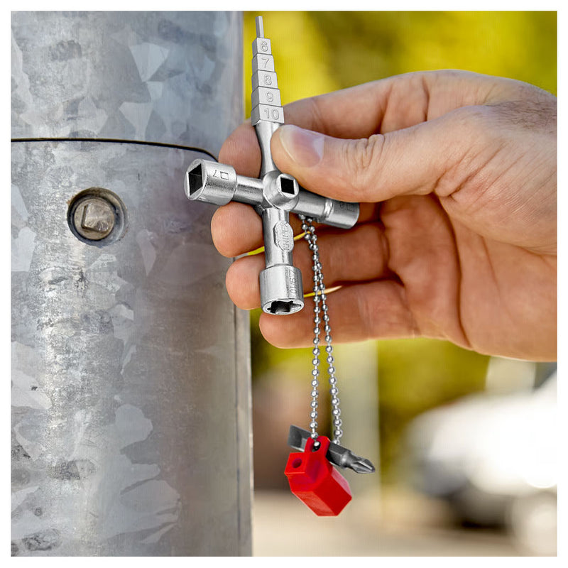 Bộ chìa khóa đa năng, chuyên dùng mở tủ điện công nghiệp KNIPEX 00 11 04 chiều dài 89mm