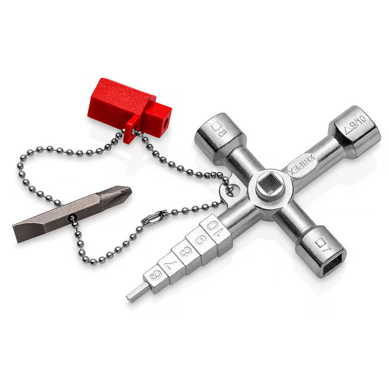 Bộ chìa khóa đa năng, chuyên dùng mở tủ điện công nghiệp KNIPEX 00 11 04 chiều dài 89mm