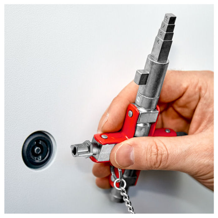 Bộ chìa khóa đa năng, chuyên dùng mở tủ điện công nghiệp KNIPEX 00 11 06 V01 chiều dài 96mm