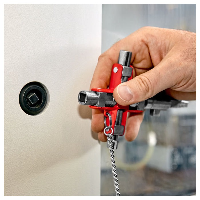 Bộ chìa khóa đa năng, chuyên dùng mở tủ điện công nghiệp KNIPEX 00 11 06 V01 chiều dài 96mm