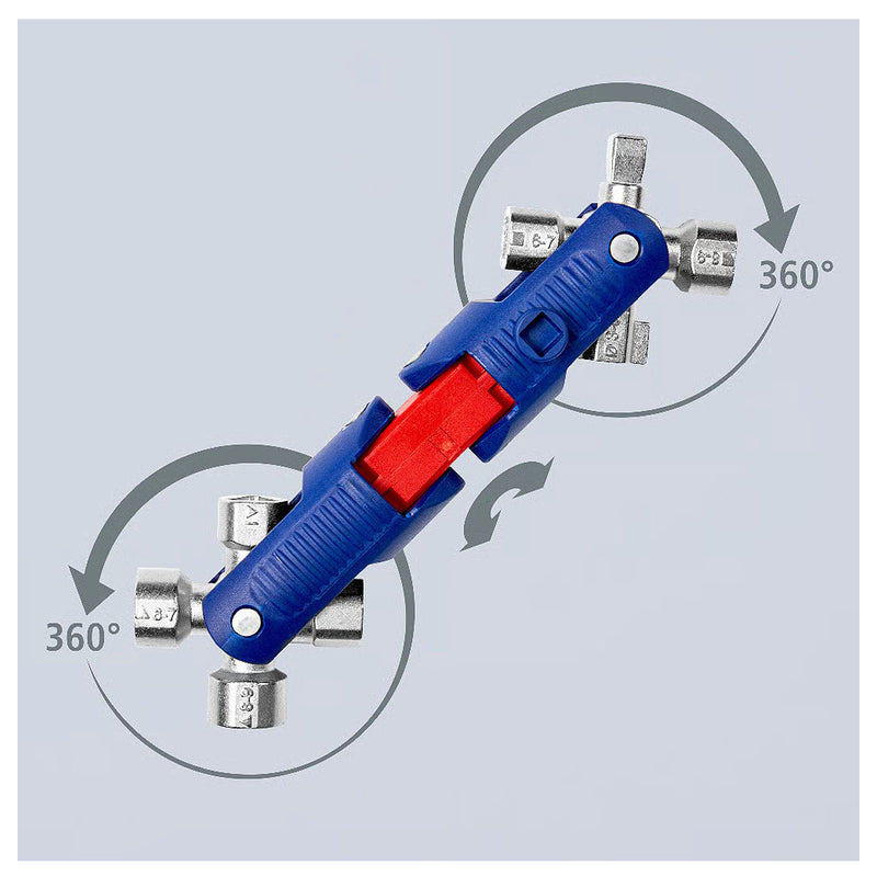 Bộ chìa khóa đa năng, chuyên dùng mở tủ điện công nghiệp KNIPEX 00 11 06 V04 chiều dài 161mm
