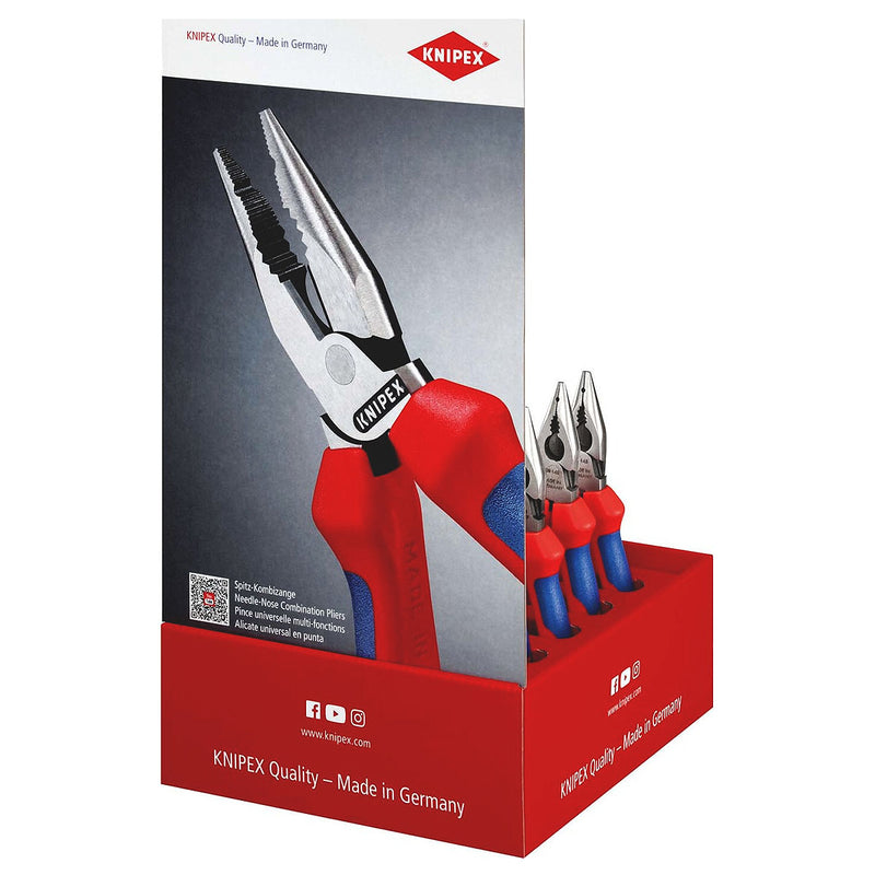 Bộ 10 kìm mũi nhọn đa năng 08 22 145, kèm giá trưng bày bằng bìa cứng KNIPEX 00 18 01 V01