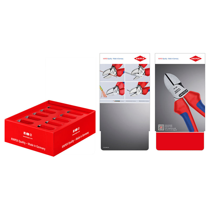 Giá trưng bày sản phẩm bằng bìa cứng KNIPEX 00 18 01 V06 LE cho dòng kìm cắt